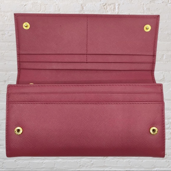 Prada Saffiano Triangle Logo Long Wallet - Picture 4 of 9